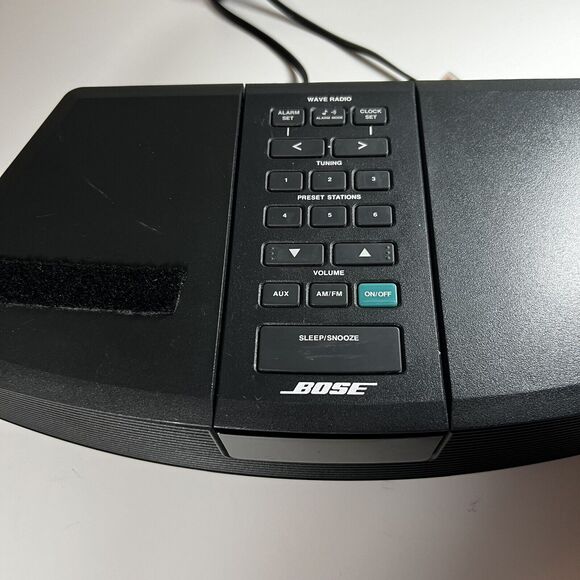 Bose Wave Radio AM/FM/AUX Stereo Alarm Clock AWR1 1w W/Cord Black READ DESCRIPT - Picture 2 of 9